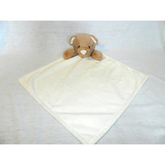 Blankets & Beyond Brown Bear Security Blanket cream Baby plush Nunu lovey - Picture 3 of 3